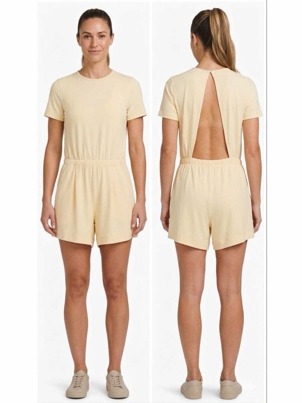 LULULEMON Lightweight Casual High Neck Romper Prosecco